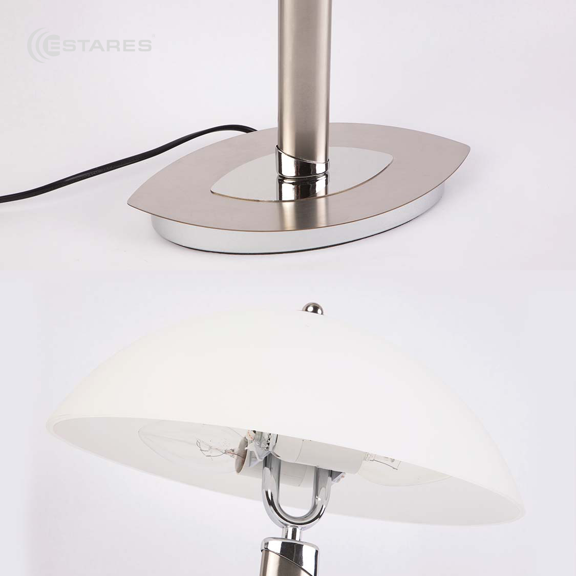 Настольная лампа CLASSIC 2xE14 R-320x380-NICKEL-220-IP20