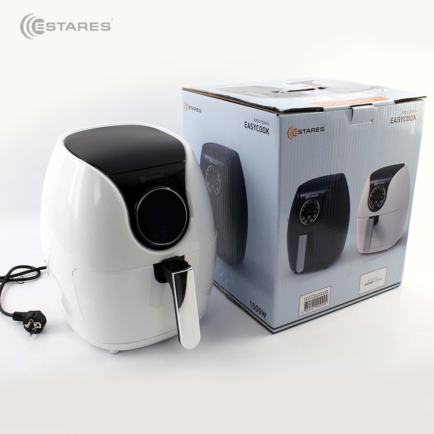 Аэрогриль EASYCOOK 1500W-DC-220V-5L-280x366x343-white chrome