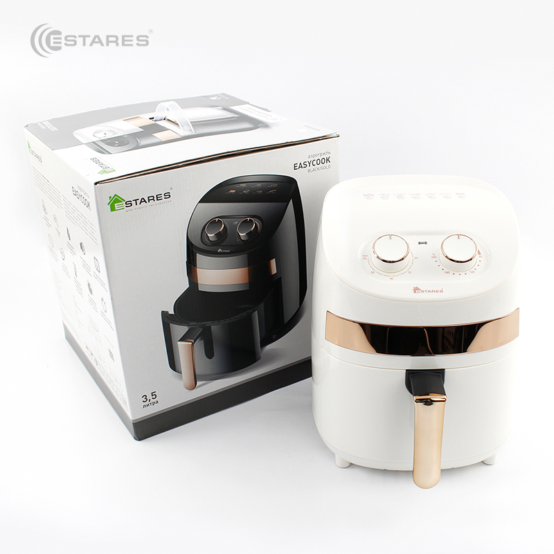 АЭРОГРИЛЬ EASYCOOK 1000W-220V-3.5L-280x280x335-WHITE GOLD