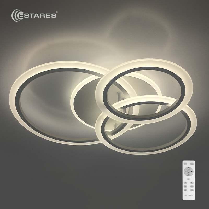 Управляемая светодиодная люстра SONNE 90W 4R-RC-600x530x120-WHITE/WHITE-220-IP20