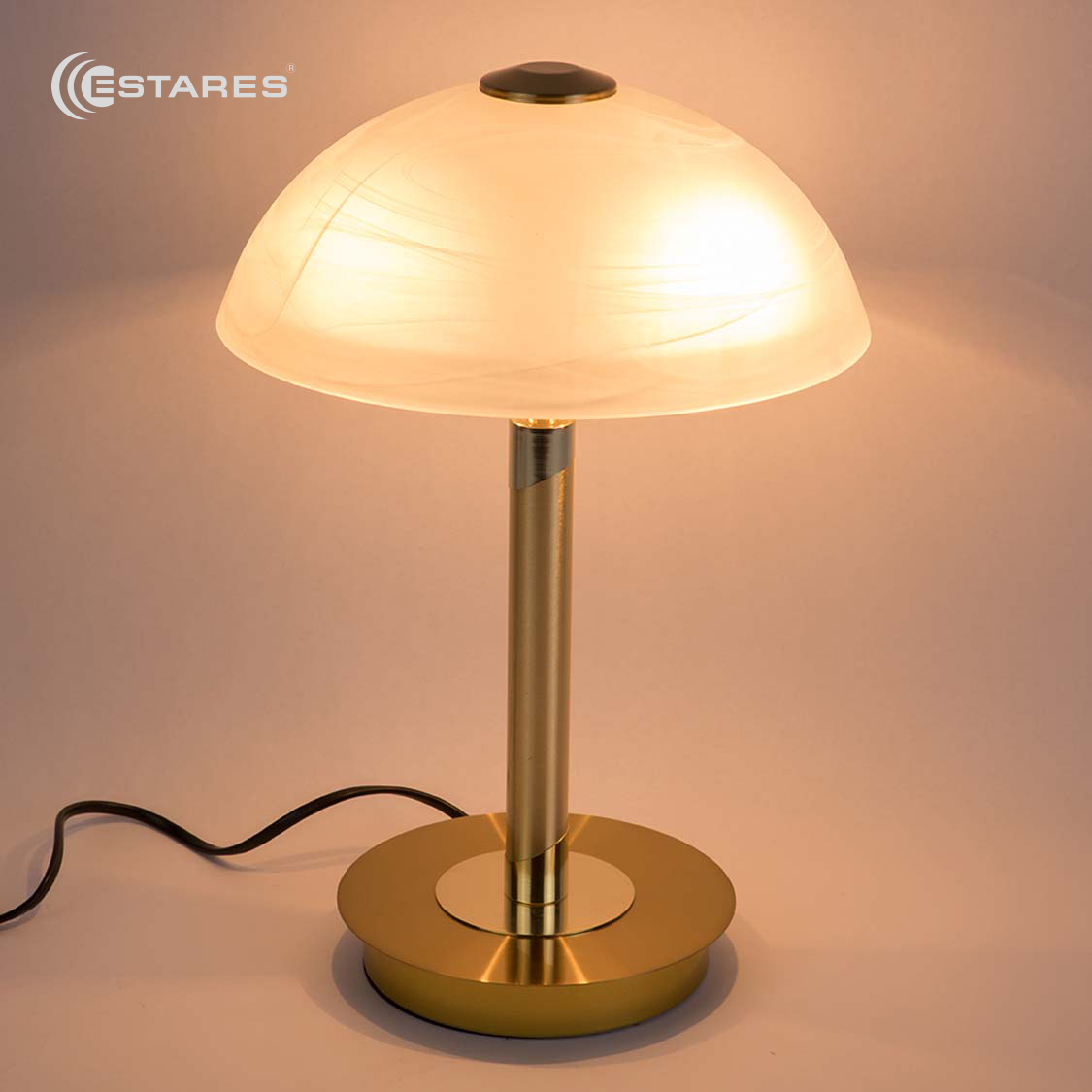 Настольная лампа CLASSIC ALB 2xE14 R-255x370-BRASS-220-IP20