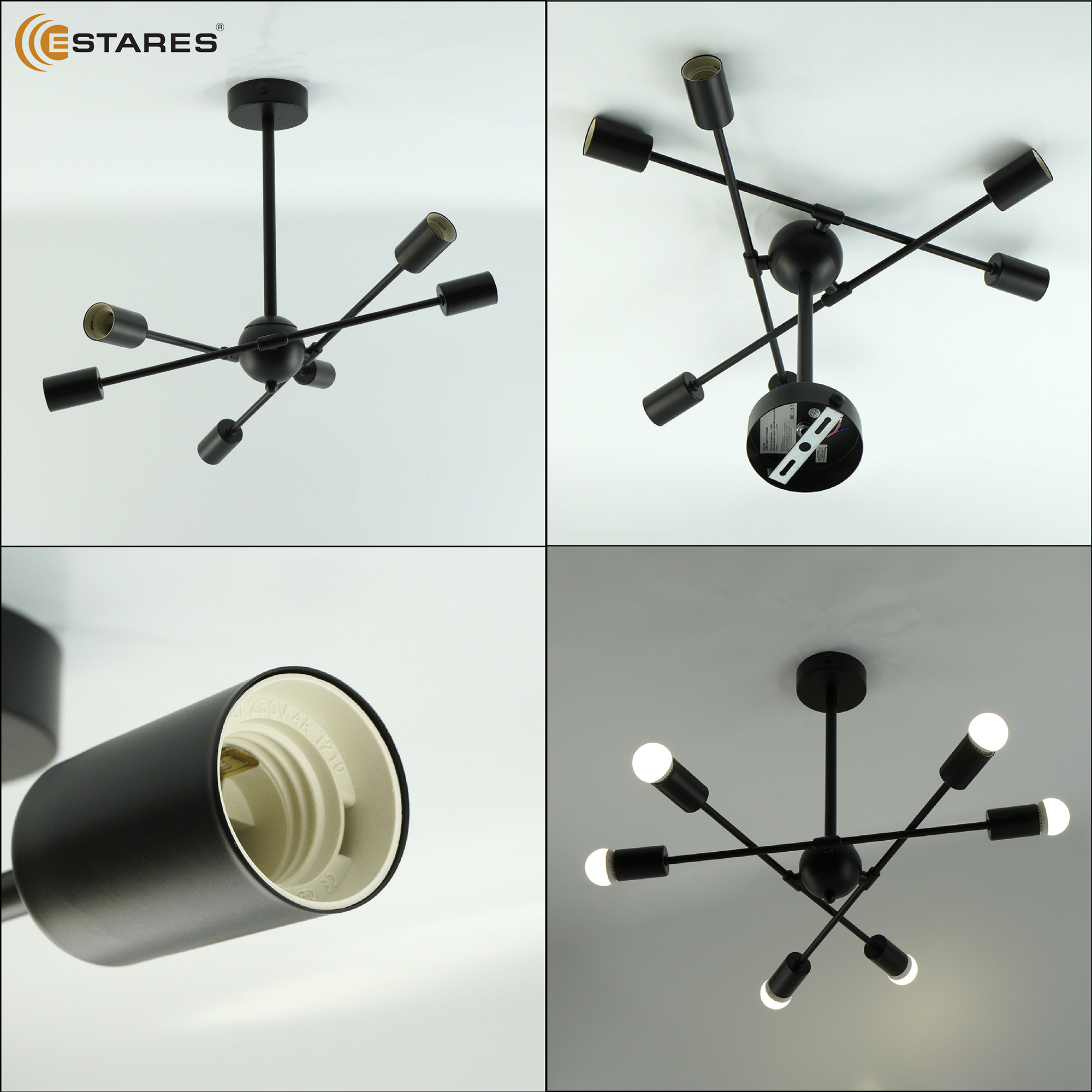 Люстра YORK 6xE27 R-510x380-BLACK-220-IP20