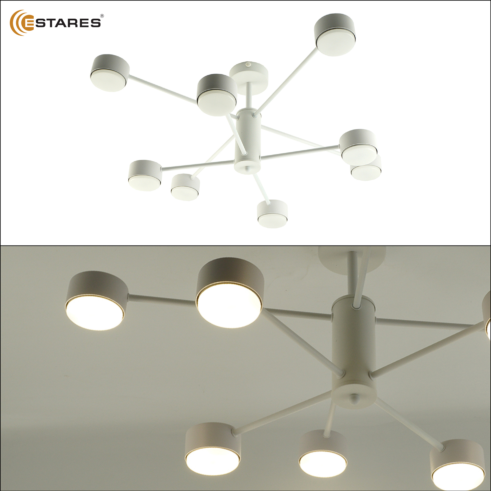 Люстра GUSTA 8xGX53 R-780x300-WHITE-IP20