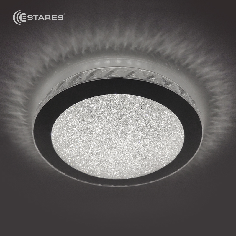  Накладной светодиодный светильник SIYANIE 25W R-350-CW-CRYSTAL-IP20/2019