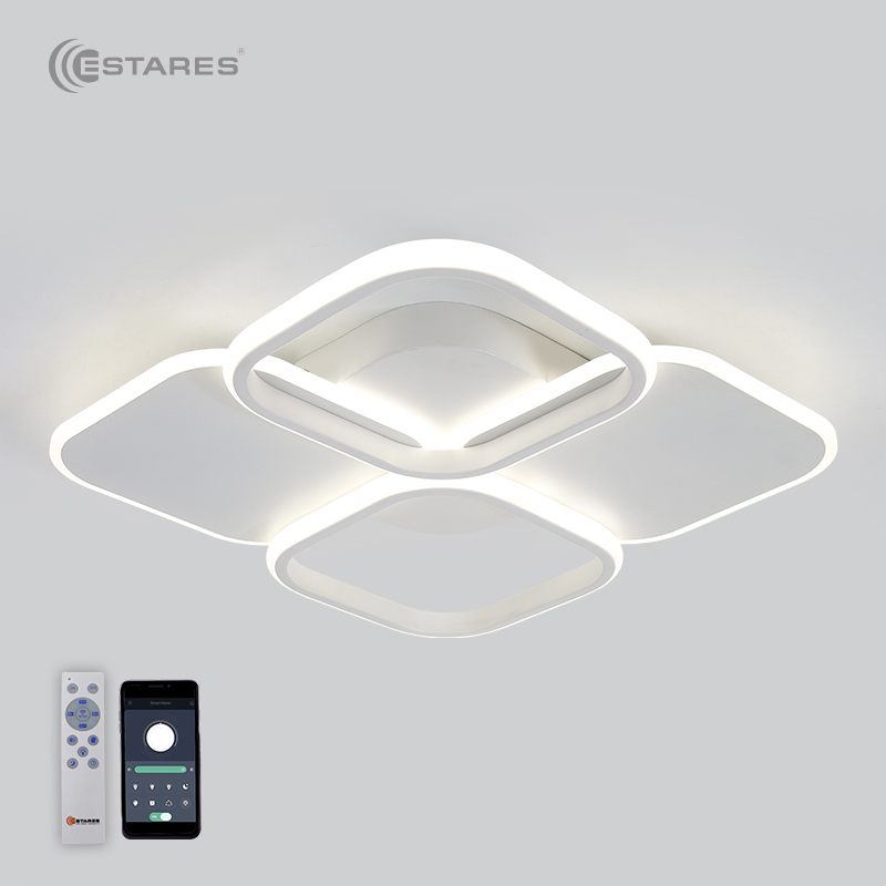 Управляемый светодиодный светильник 0SAKA 80W 4S-APP-430x430x65-WHITE/WHITE-220-IP20