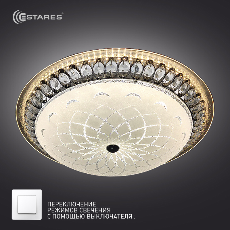 Управляемый светодиодный светильник on/off  MAROCCO CHROME 72W R-510-WHITE-220-IP20