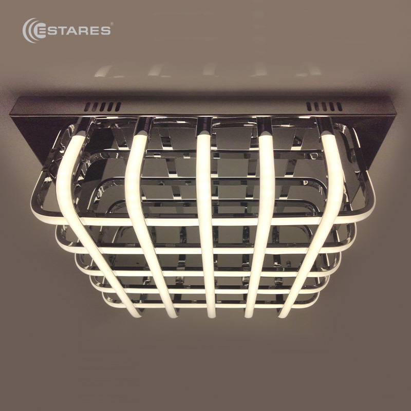  Светодиодная люстра неуправляемая GRILLE 90W S-500-NW-CHROME/OPAL-220-IP20/4000K