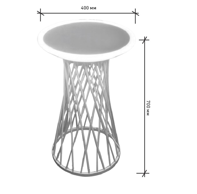 Светодиодный светильник - стол GEOMETRIA TABLE 21W R-400/700-WHITE/WHITE-220-IP40