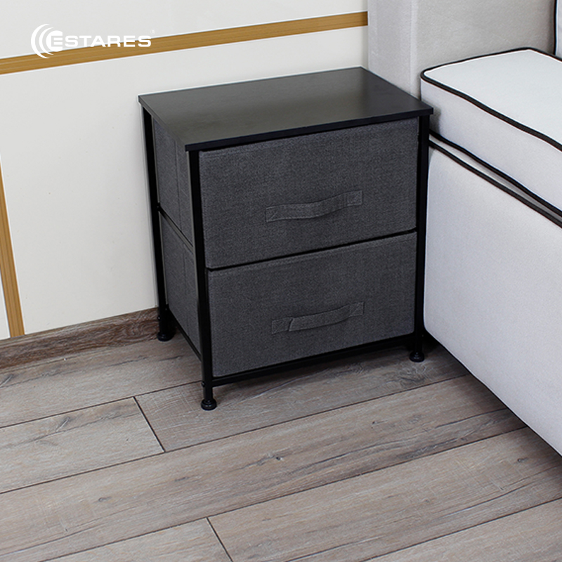 COMMOD novel 2F-2D-GRAY-45х30х51 тумба прикроватная