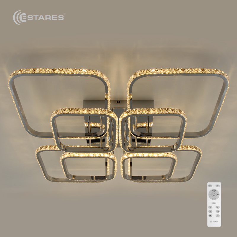  Управляемый светодиодный светильник VERSAL' 160W 8R-570X570X135-CHROME/CRYSTALL-220-IP20