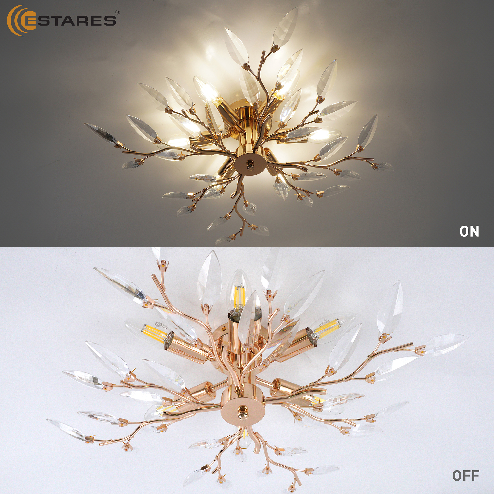 VIOLA 6xE14-600х150-GOLDCRYSTAL Озон 2