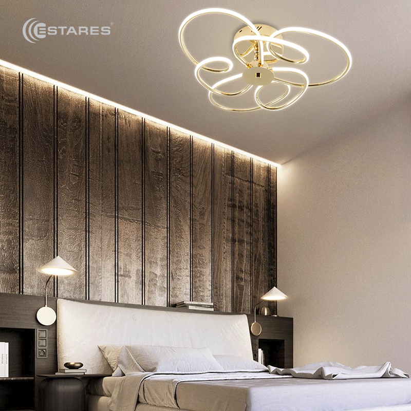 Управляемый светодиодный светильник BONITA 92W R-500x200-GOLD OPAL-220-IP20