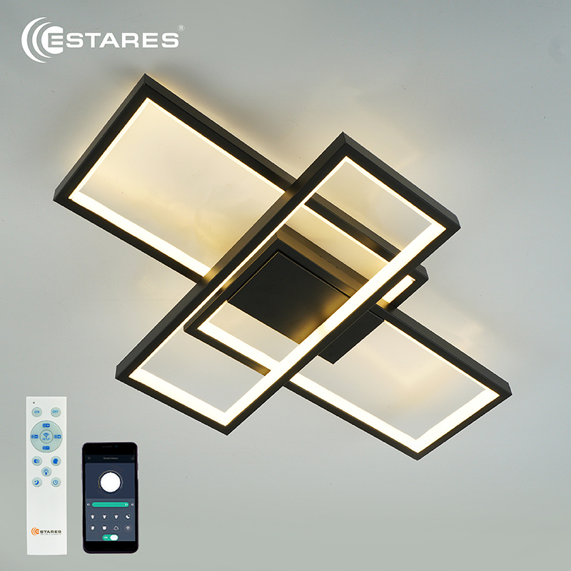 Управляемая светодиодная люстра SVEN 85W 3S-APP-690x470x80-BLACK/WHITE-220-IP20