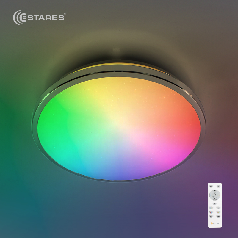 Управляемый светодиодный светильник LUNA RGB 32W R-333-CHROME/SHINY-220-IP44