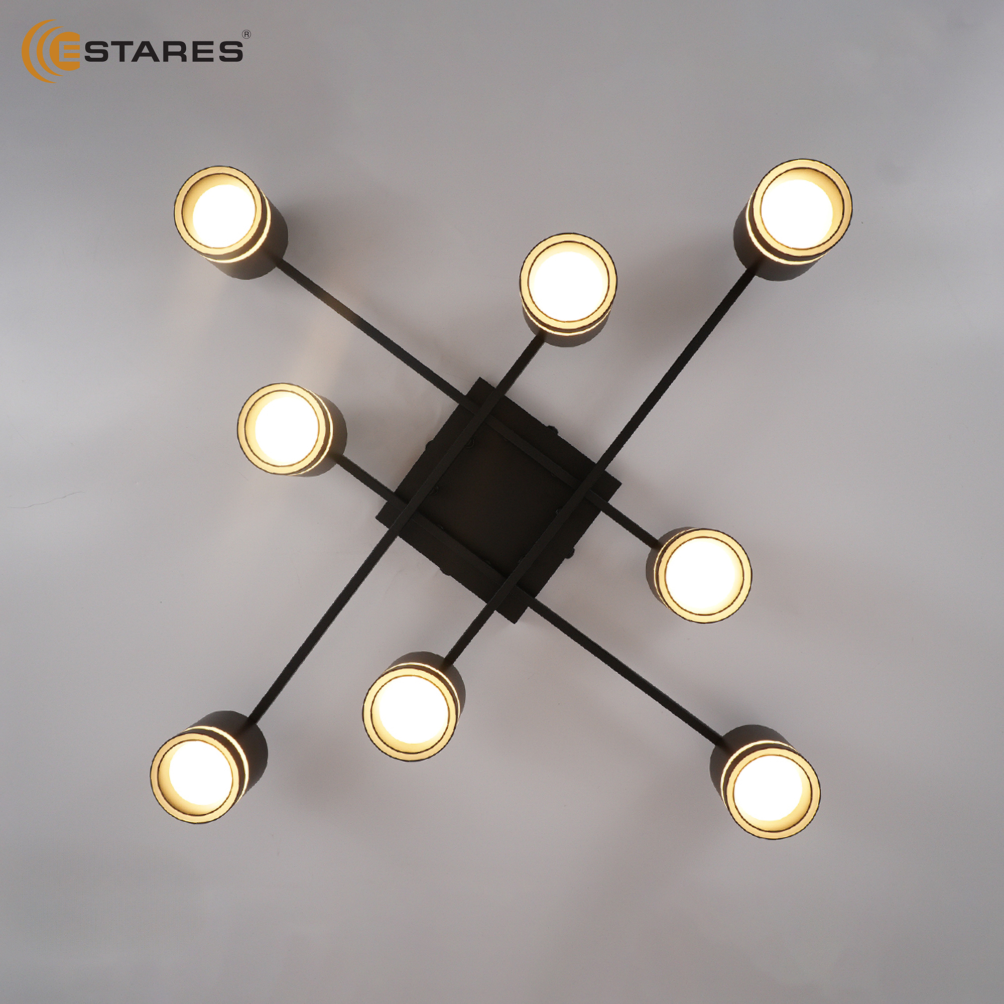 Люстра GELA 8xGX53 S-820x820x140-BLACK WHITE-IP20