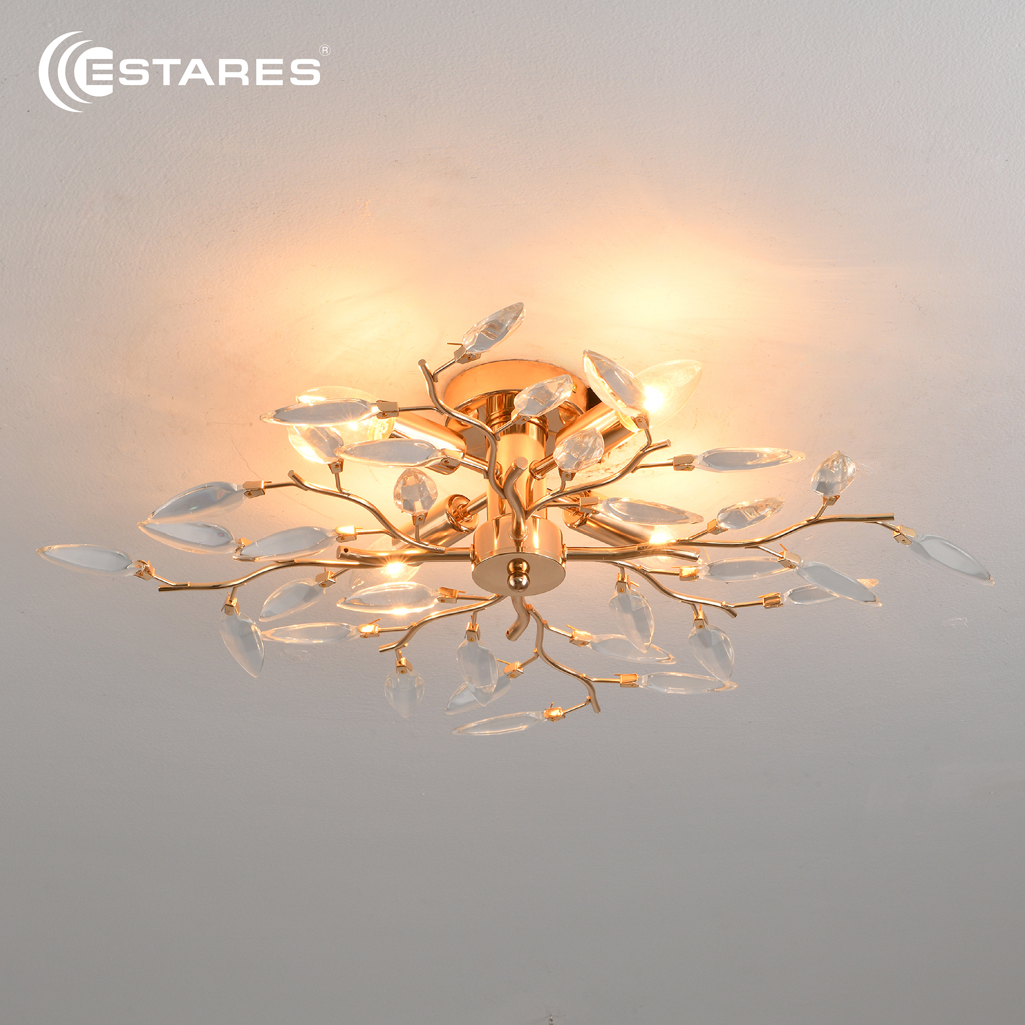 Люстра VIOLA 4xE14-600х150-GOLD/CRYSTAL-220-IP20