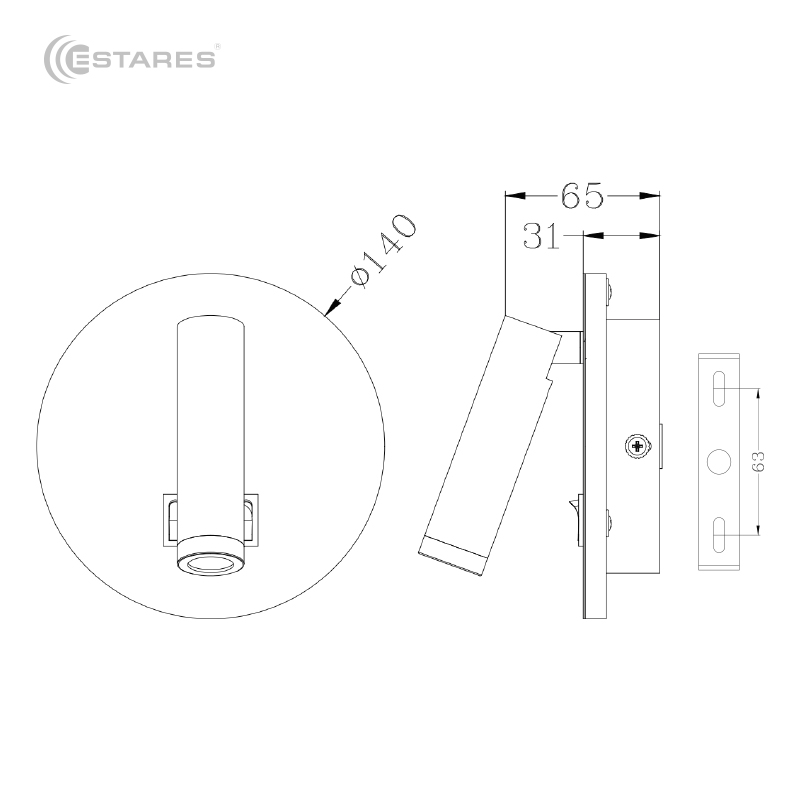 Cветодиодный светильник, бра RIGIL 10W RL-WW-140x65-WHITE-220-IP20