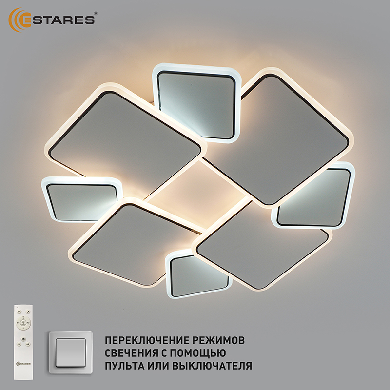 Управляемый светодиодный светильник INDIGO 100W 8S-RC-500x60-WHITE/BLACK/WHITE-220-IP20