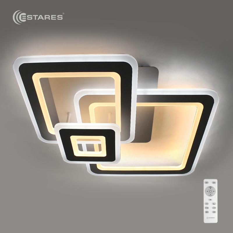 Управляемый светодиодный светильник TRIPLEX SQUARE 124W S-700/600-WHITE/WHITE-220-IP44/2020