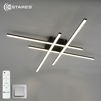 Управляемая светодиодная люстра KELA 100W 4I-IRC-850x850x90-BLACK/WHITE-220-IP20