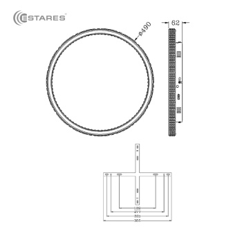 Управляемый светодиодный светильник ORIENT ACRYLIC 80W R-APP-490x62-WHITE CLEAR-220-IP20