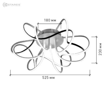 2020_Cветодиодный светильник неуправляемый LIANA MUSE 80W R-600-WHITE OPAL-220-IP20 4000К