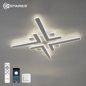 Управляемая светодиодная люстра ALCOR 120W 4L-APP-820x820x45-WHITE/WHITE-220-IP20