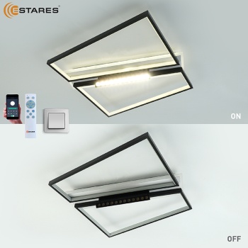 Управляемая светодиодная люстра DAWN 90W 12DL SL-APP-510x450x120-BLACK WHITE-220-IP20