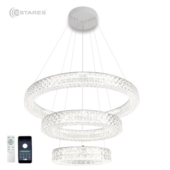 Управляемая светодиодная люстра AKRILIKA 120W 3R-APP-600-CHROME CLEAR-220-IP20_Ч