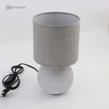 Настольная лампа ALFA 1xE14 R-125x150x265-GRAY/GRAY-220-IP20