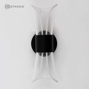 Управляемый светодиодный светильник, бра DIO 12W 2Y-ON OFF-230x80x85-BLACK CLEAR-220-IP20