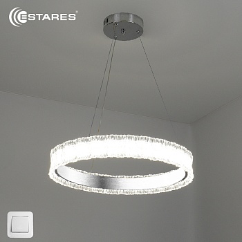  Управляемая светодиодная люстра VENERA 65W R-ON/OFF(IRC)-485x1500-CHROME/CLEAR-220-IP20