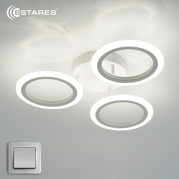 Управляемая светодиодная люстра MARIA 80W 3R-ON/OFF(IRC)-390x90-WHITE/WHITE-220-IP20