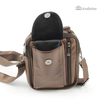 Сумка мужская из натуральной кожи UB-B110-150x185-brown brown-молния кнопка