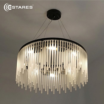 Люстра ATRIA Е14Х8 R-500x1225-BLACK/WHITE-220-IP20