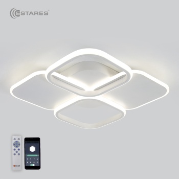 Управляемый светодиодный светильник 0SAKA 80W 4S-APP-430x430x65-WHITE/WHITE-220-IP20