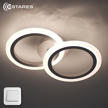 Управляемая светодиодная люстра GITA 24W 2R-ON/OFF-295x180x70-WHITE/WHITE-220-IP20