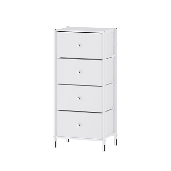 COMMOD classic 4F-4D-WHITE/SILVER-46x30x99 комод-пенал