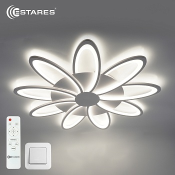 Управляемая светодиодная люстра LORENA 150W 9R-RC-840x55-WHITE/WHITE-220-IP20