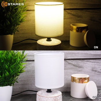 Настольная лампа DELTA 1xE14 R-120x200-WHITE BLACK-220-IP20