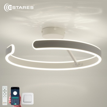 Управляемая светодиодная люстра MADERA 80W R-APP-500x170-WHITE/WHITE-220-IP20