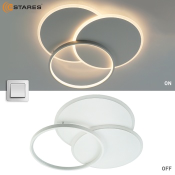 Управляемая светодиодная люстра VEGA triple 80W 3R-ON OFF- 490x60-WHITE WHITE-220-IP20