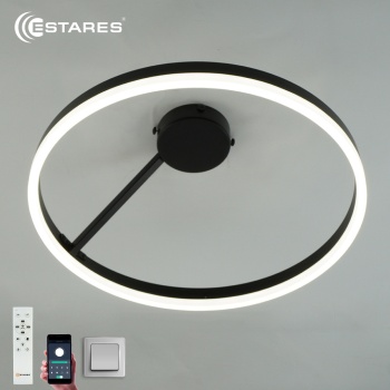 Управляемая светодиодная люстра MILAGRA 48W R-APP-500x170-BLACK/WHITE-220-IP20