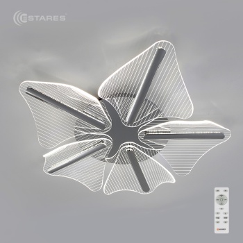 Управляемая светодиодная люстра LORELEA 60W R-RC-600x107-CHROME/CLEAR-220-IP20