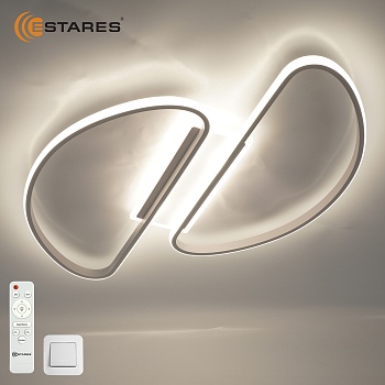 Управляемая светодиодная люстра MODENA 80W R-RC-540x640x55-WHITE/WHITE-220-IP20