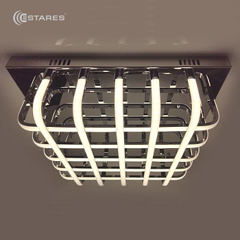  Светодиодная люстра неуправляемая GRILLE 90W S-500-NW-CHROME/OPAL-220-IP20/4000K