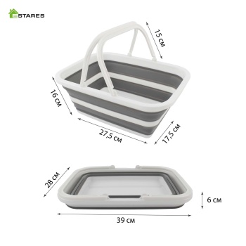Прямоугольный ведро-таз складной силиконовый с ручкой 10 литров-01.jpg