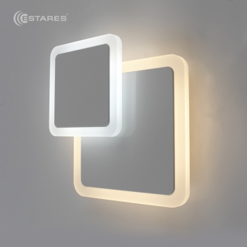 Светодиодный светильник, бра  Geometria squera 12W 2S-184х53-WHITE/WHITE-220-IP20_2021