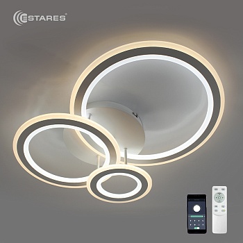 Управляемый светодиодный светильник TRIPLEX ROUND 108W 3R-APP-713х492х128-WHITE/WHITE-220-IP20