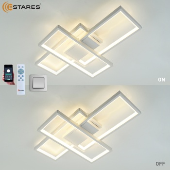 Управляемая светодиодная люстра SVEN 65W 3S-APP-550x360x80-WHITE WHITE-220-IP20